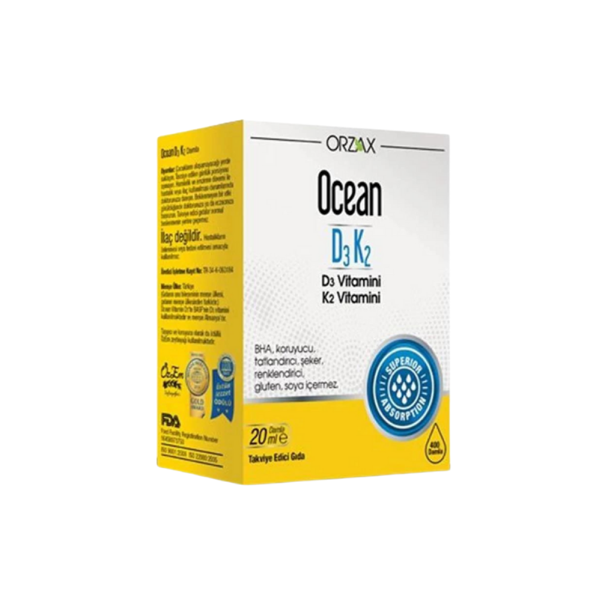 Ocean D3K2 Damla 20 Ml